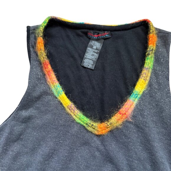 Custo Barcelona Colorful Y2K Patchwork Sleeveless Dress Metallic 36 - Picture 3 of 9